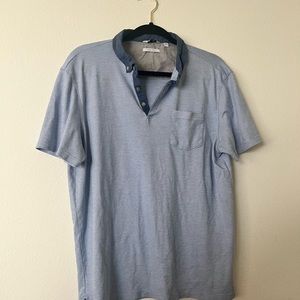 Blue Striped Calvin Klein Polo